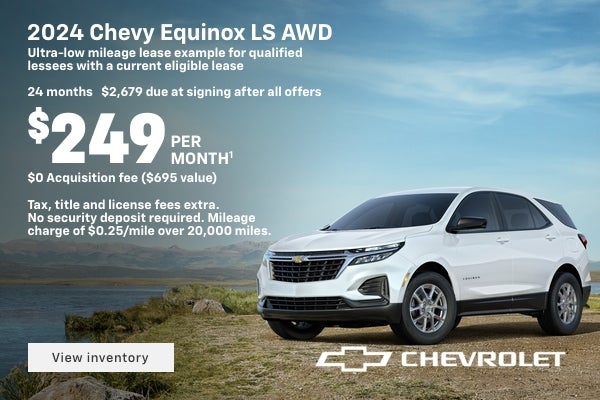 2024 Chevy Equinox LS AWD. Ultra-low mileage lease example for qualified lessees with a current e...